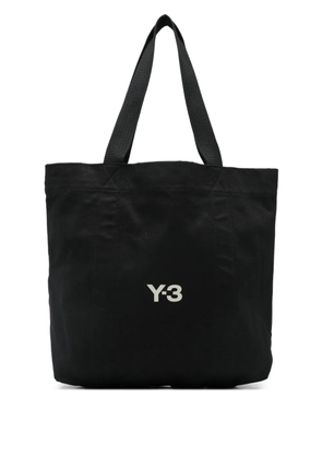 Y-3 logo canvas tote bag - Black