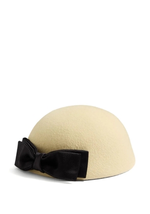 Valentino Garavani bow-embellished cloche hat - Neutrals