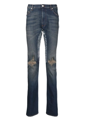 Alchemist bandana-print straight-leg jeans - Blue