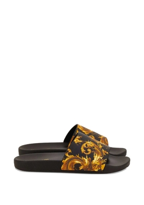 Versace Jeans Couture Barocco print flip-flops - Black