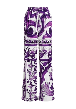 Dolce & Gabbana graphic-print trousers - White