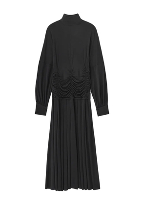 GANNI pleated midi dress - Black