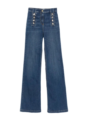 Elisabetta Franchi button-detailed jeans - Blue