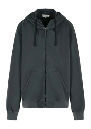 Maison Margiela zip-up drawstring hoodie - Grey