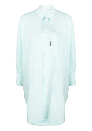 Palm Angels oversize cotton shirt dress - Blue