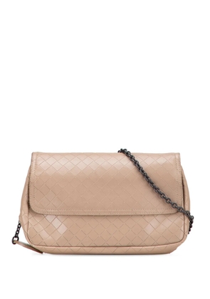 Bottega Veneta Pre-Owned 2012-2025 Small Leather Intrecciomirage Chain crossbody bag - Brown