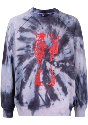 Stain Shade x Hiroshi Fujiwara tie-dye print sweatshirt - Blue