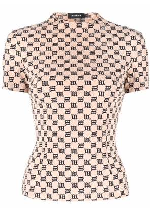 MISBHV monogram-print T-shirt - Neutrals