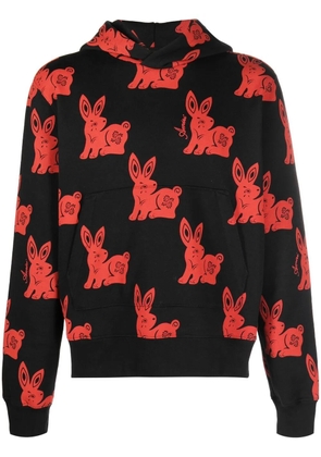 AMIRI rabbit-motif cotton hoodie - Black