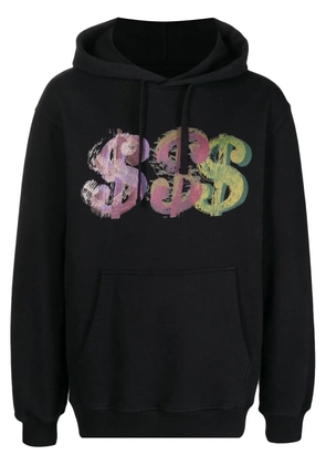 Maharishi graphic-print drawstring hoodie - Black