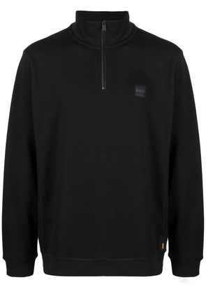 BOSS high-neck half-zip sweatshirt - Black