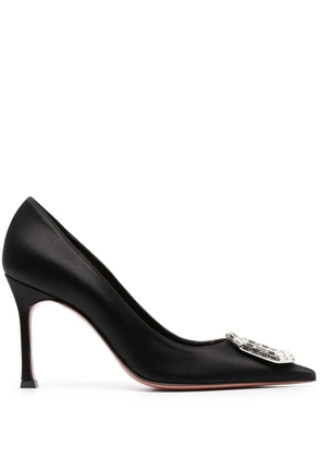 Amina Muaddi 90mm Camelia crystal pumps - Black