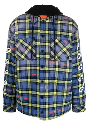 Off-White plaid-check shirt jacket - Blue
