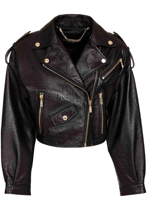 Just Cavalli leather biker jacket - Black