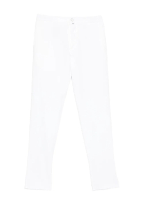 Kiton cotton tapered trousers - White