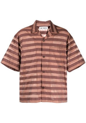 Sunnei striped cotton-blend shirt - Red