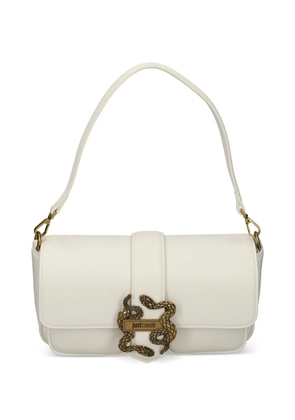 Just Cavalli snake-buckle satchel - White