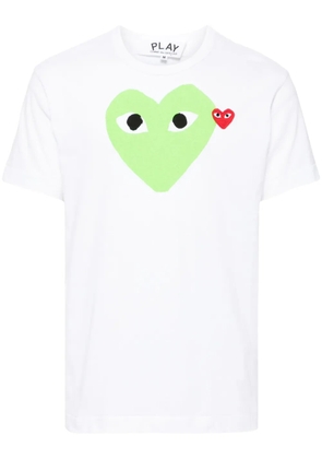 Comme Des Garçons Play signature heart motif cotton T-shirt - White