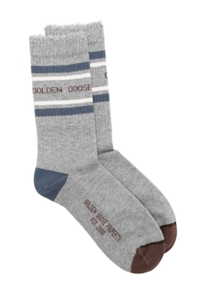Golden Goose ribbed striped socks - Grey