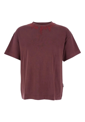 Palm Angels neck-logo T-shirt - Red