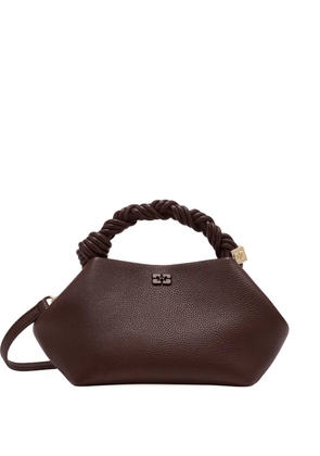 GANNI small Bou twisted-handle tote bag - Brown