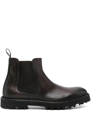 FRATELLI RENNELLA elastic-panel leather boots - Brown