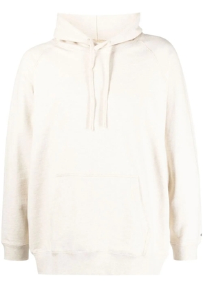Snow Peak logo-embroidered cotton hoodie - Neutrals