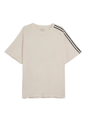 Y-3 raw edge three-stripes T-shirt - Neutrals