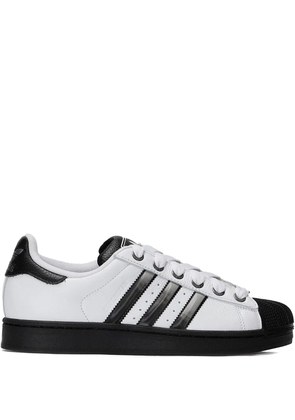 adidas Superstar II shell-toe striped sneakers - White