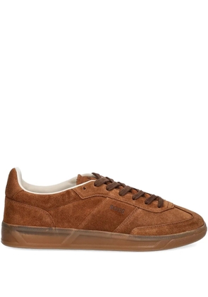 BOSS logo-detail suede sneakers - Brown