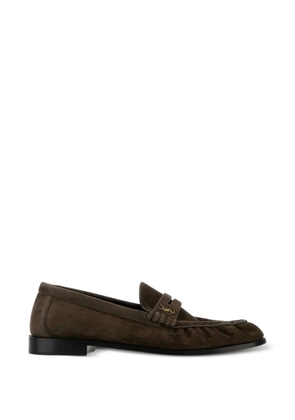 Saint Laurent mud suede loafers - Brown
