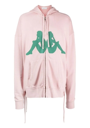 Faith Connexion logo-print zip-up hoodie - Pink