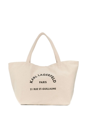 Karl Lagerfeld Rue St-Guillaume canvas tote bag - Neutrals