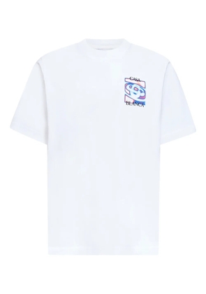 Casablanca Heat Map logo crew-neck T-shirt - White