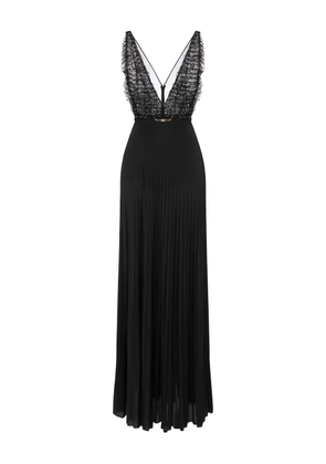 Elisabetta Franchi pleated maxi dress - Black