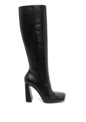 Amina Muaddi Marine 95mm knee-length boots - Black