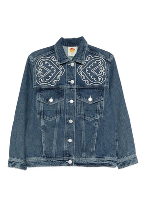 FARM Rio embroidered chest-pocket jacket - Blue