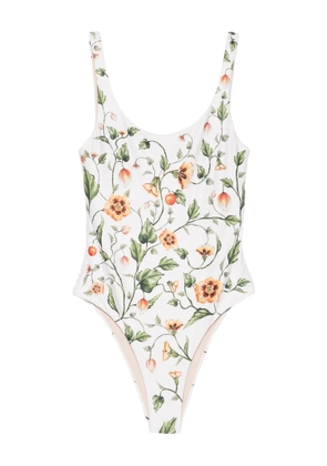 Agua By Agua Bendita Gema Uchuva floral swimsuit - Neutrals
