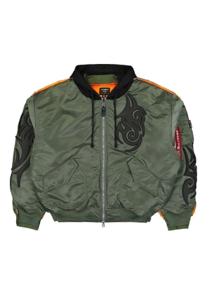 VETEMENTS tribal-motif bomber jacket - Green