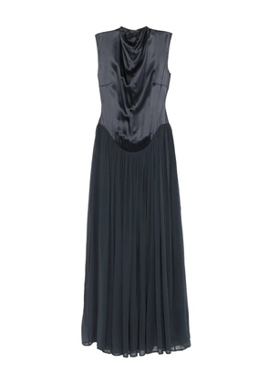 TOVE gathered silk maxi dress - Black