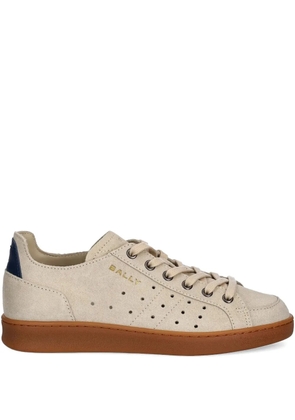 Bally perforated-detail suede sneakers - Grey