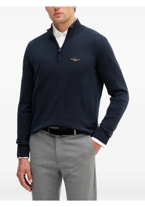 Aeronautica Militare half-zip sweater - Blue