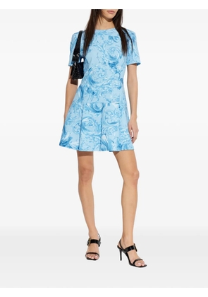 Versace Jeans Couture pleated print dress - Blue