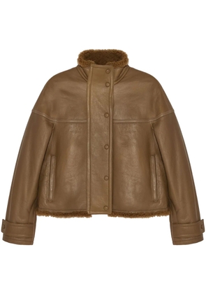Yves Salomon shearling-lining jacket - Brown