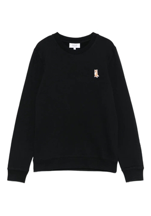 Maison Kitsuné fox-embroidered sweatshirt - Black
