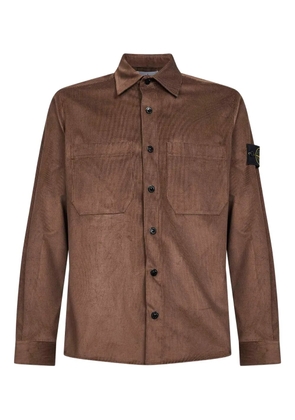 Stone Island patch-pocket long-sleeve shirt - Brown