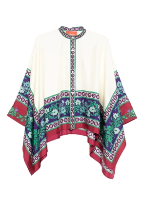 La DoubleJ floral-pattern shirt - White