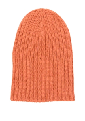 Cenere GB ribbed beanie hat - Orange