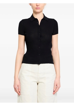 Balenciaga ribbed short-sleeves shirt - Black