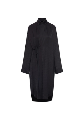 Balenciaga wrap midi dress - Black